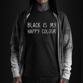 Black Is My Happy Colour T-shirt, Emo Shirt, Gothic Clothing, Emo Gifts, Goth Clothing Unisex Shirt All Sizes for him/her